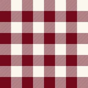 2166 small - Buffalo Check Gingham Cranberry and Cream