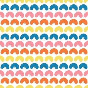 Playful Lines Rainbow Jellybean Pattern - Large Scale