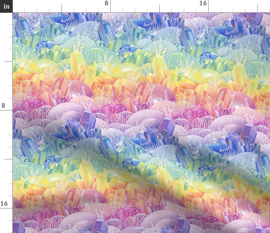 Rainbow Crystal Garden- Mini- Magical Crystals- Rainbows- Unicorn- Fairy tale- Novelty- Kids- Children- Dopamine Wallpaper- Multicolor- Pride- LGBTQ