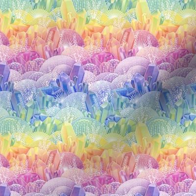 Rainbow Crystal Garden- Micro- Magical Crystals- Rainbows- Unicorn- Fairy tale- Novelty- Kids- Children- Dopamine Wallpaper- Multicolor- Pride- LGBTQ