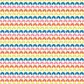 Playful Lines Rainbow Jellybean Pattern - Medium Scale