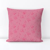 Eros Hot Pink Lavender Floral Abstract