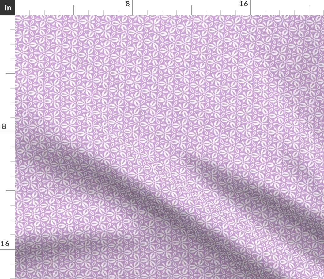Fleurs Tournantes - Floral Geometric Purple Small Scale