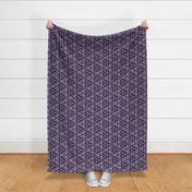 Fleurs Tournantes - Floral Geometric Midnight Blue and Purple Large Scale