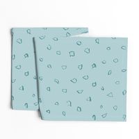 Teal Blue Pastel Dots