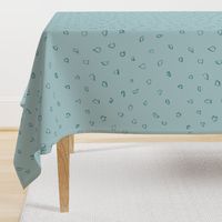 Teal Blue Pastel Dots