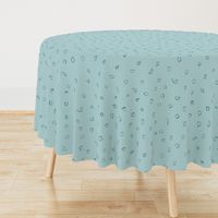 Teal Blue Pastel Dots