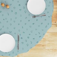 Teal Blue Pastel Dots