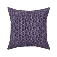 Fleurs Tournantes - Floral Geometric Midnight Blue and Purple Small Scale