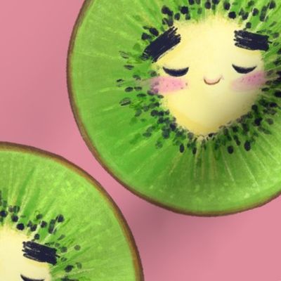 Cute Kiwi smile! - mauvish pink
