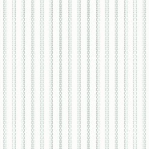 Nina Stripe: Blue Green Celadon & White Dotted Stripe