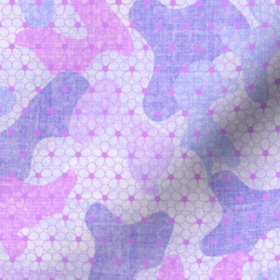 BLOBBY CAMO • PURPLES W/FLOWER OVERLAY