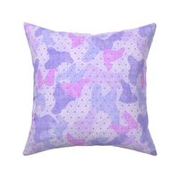 BLOBBY CAMO • PURPLES W/FLOWER OVERLAY