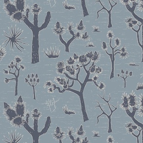  joshua trees muted gray | medium | colorofmagic