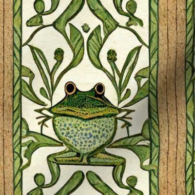 Frog wallpaper with vertical stripes by kedoki