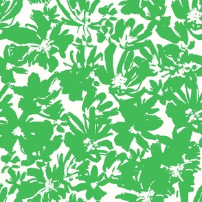 Abstract Green Flowers