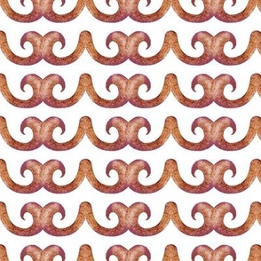 Byzantine watercolor waves, Browns on a white background