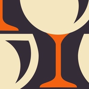 2062 Large - wine glasses, orange