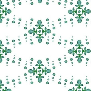 Byzantine stylization of crosses, Greens on a white background