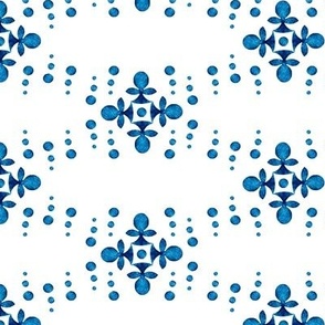 Byzantine stylization of crosses, Blue on white background