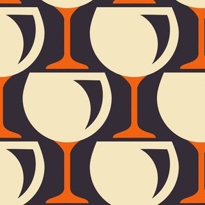 2062 Medium - wine glasses, orange