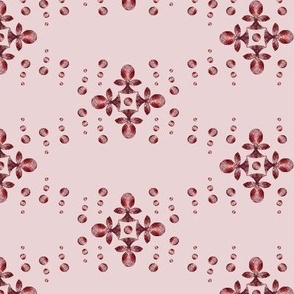 Byzantine stylization of crosses, Dark pink on a pink background