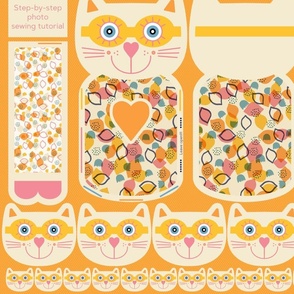 cut and sew stuffed animal fun soft toy cat Happy-Lemon-Fruit-Summer---FRANCESCA - crazy cat companion