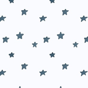 Large Cute Watercolor Navy Blue Stars 