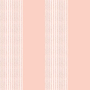 AWNING STRIPE - PASTEL LINEN COLLECTION (CORAL)