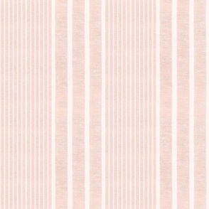 BEACH STRIPE LARGE - PASTEL LINEN COLLECTION (CORAL)