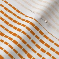 Burlap Screen Texture - Orange on White