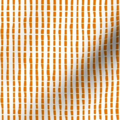 Burlap Screen Texture - Orange on White