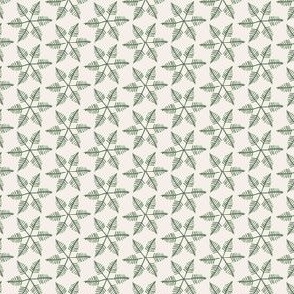 Green Snowflake Fabric Christmas Holiday Home Decor for Winters Solstice