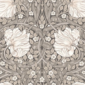 William Morris Pimpernel - 1325 large - Pimpernel Morris Warm Neutral Monochrome