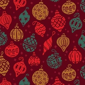 Midcentury Christmas Ornaments • wine
