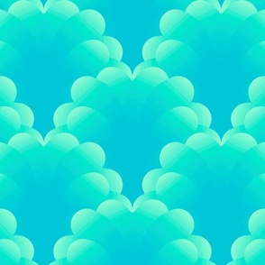 Scalloped Explosions, Blue to Green