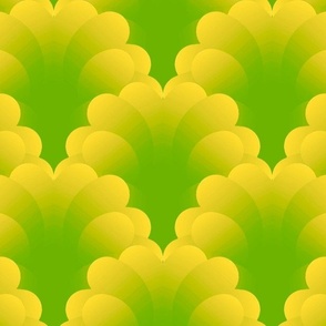 Scalloped Explosions, Green to Yellow