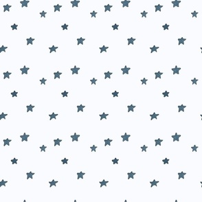 Small Cute Watercolor Navy Blue Stars 