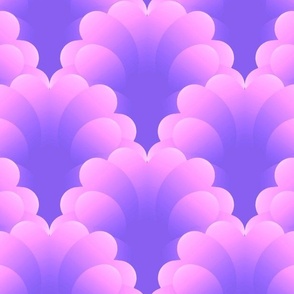 Scalloped Explosions, Purple to Pink