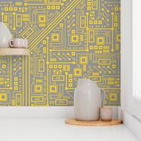 Robot Circuit Board (Yellow & Gray)