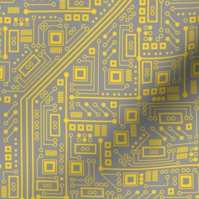 Robot Circuit Board (Yellow & Gray)