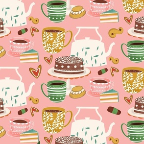 Coffee and tea Party Pink