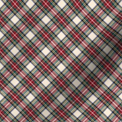 XSM royal stewart cream tartan diagonal