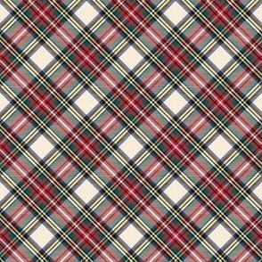 XSM royal stewart cream tartan diagonal