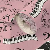 Piano Print No. 2 Dusty Pink - Medium Version