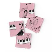 Piano Print No. 2 Dusty Pink - Medium Version