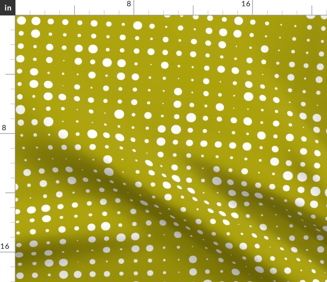 Seeing Spots - Retro Halftone Polka Dot Green Large Scale