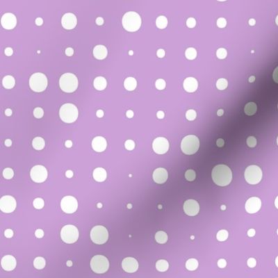 Seeing Spots - Retro Halftone Polka Dot Purple Large Scale