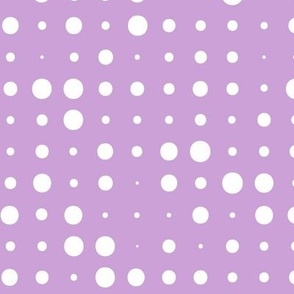 Seeing Spots - Retro Halftone Polka Dot Purple Large Scale