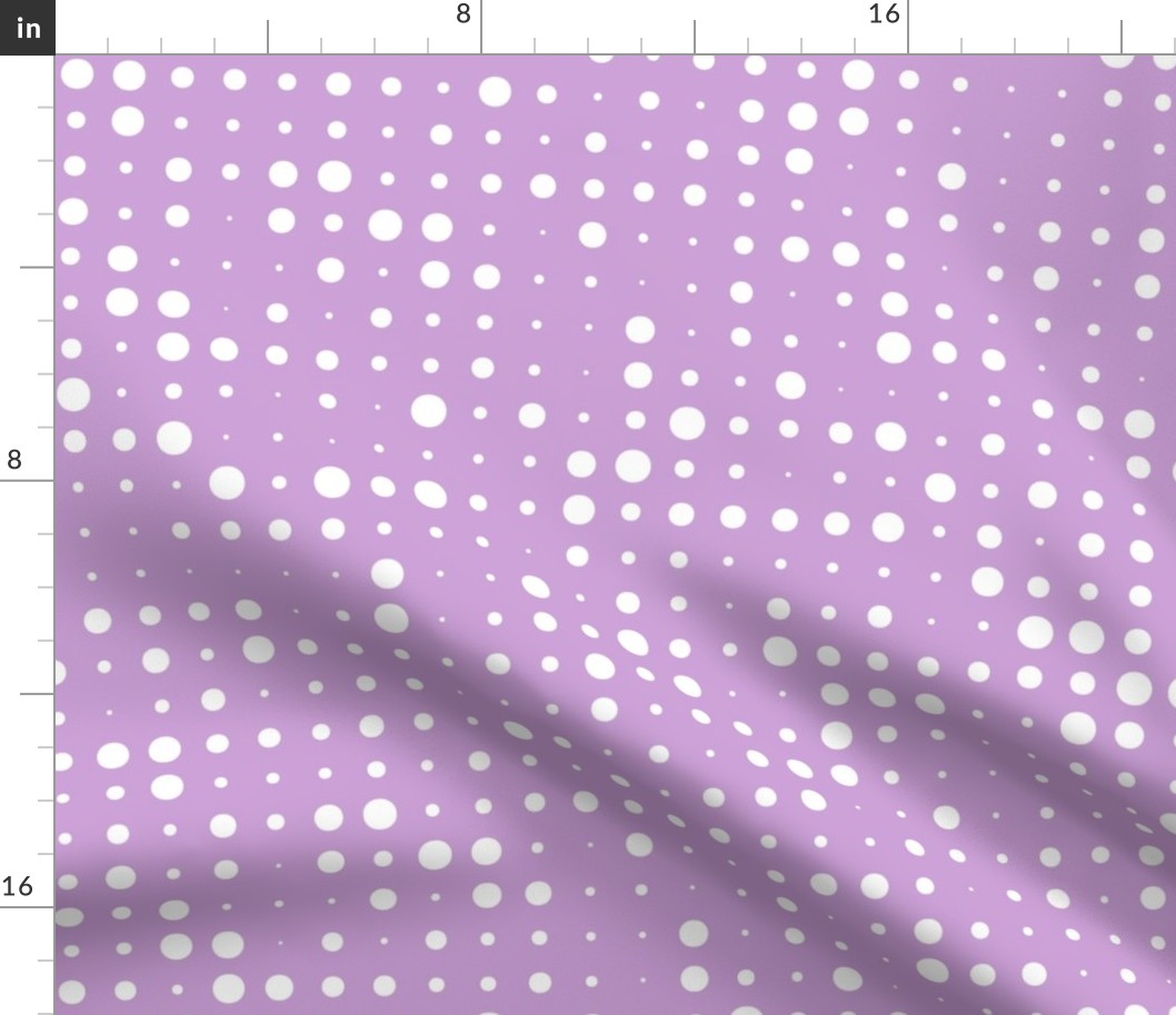 Seeing Spots - Retro Halftone Polka Dot Purple Large Scale